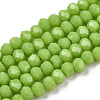 Opaque Solid Color Imitation Jade Glass Beads Strands EGLA-A044-P8mm-D30-1