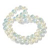Half Electroplate Baking Paint Glass Beads Strands EGLA-K061-11A-AB-3