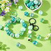 20Pcs 4 Colors UV Plating Opaque Acrylic Beads MACR-TADJ0001-03A-6