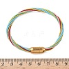 304 Stainless Steel with Polyester Metallic Cord Bracelets for Women BJEW-Z145-01G-33-5