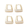 Bag Clear Cubic Zirconia Hoop Earrings EJEW-M216-04G-4