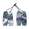 2Pcs Natural Black Lip Shell Pendants FIND-Z079-01C-1