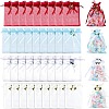 40Pcs 4 Colors 3D Flower Organza Drawstring Bags OP-BBC0001-06B-1