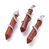 Natural Red Jasper Big Pointed Pendants G-F696-B03-1