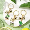 3Pcs 3 Styles Alloy Enamel Pendant Keychain KEYC-JKC00981-2