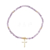 10Pcs 5 Styles Natural Amethyst & Amazonite & Sodalite & Rhodonite & Tiger Eye & Glass Seed Beaded Stretch Bracelets BJEW-JB12545-4