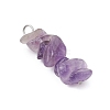 3Pcs Natural Rose Quartz & Amethyst & Lapis Lazuli Chip Beaded Constellation Pendants PALLOY-JF03043-07-4