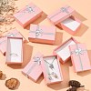 Valentines Day Wife Gifts Packages Cardboard Jewelry Set Boxes with Bowknot and Sponge Inside LS-X1-CBOX-R013-4-5