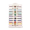 12Pcs 12 Colors Polyester Bracelets BJEW-P340-13I-G-1