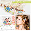 12Pcs 12 Style Flat Round & Rocket & Heart & Star Alloy Enamel Locking Stitch Markers HJEW-PH01500-4
