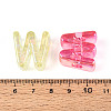 UV Plating Transparent Acrylic European Beads OACR-M027-02W-4