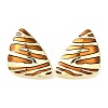 Alloy Enamel Stud Earrings EJEW-V010-01G-02-2