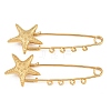 Starfish 304 Stainless Steel Safety Pins Brooch Findings SA-CBA098D-16B-G04-1