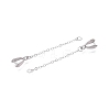 Anti-Tarnish Rhodium Plated 925 Sterling Silver Snap on Bails Chain Extenders STER-N016-19P-1