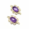 Natural Amethyst Connector Charms PW-WGBE7B8-02-1