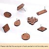 Olycraft Walnut Wood Stud Earring Findings DIY-OC0005-42P-4