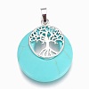 Synthetic Turquoise Pendants G-F573-C07-2