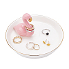 Porcelain Flamingo Ring Holder DJEW-WH0011-26-4