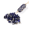 Natural Lapis Lazuli Reiki Healing Wall Hanging Pendant HJEW-C005-01G-2