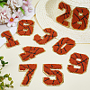 1Bag Sport Theme Number 0~9 Embroidery Cloth Iron on/Sew on Patches PATC-CY0001-65B-4
