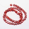 Handmade Evil Eye Lampwork Flat Round Bead Strands LAMP-L058-12mm-06-2