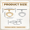 4Pcs 2 Colors Brass Toggle Clasps KK-LP0004-28-2