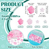 100Pcs 4 Colors Transparent Glass Beads DGLA-TA0001-45-4