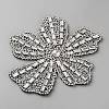 Felt & Rhinestone Embroider Thread Iron on/Sew On Patches PATC-WH0023-30A-1