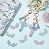 20Pcs UV Plating Transparent Acrylic Beads OACR-SP0002-43-4