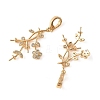 SHEGRACE Brass Micro Pave Cubic Zirconia Peg Bails XGRQ5S715-848-G-2