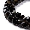 Natural Golden Sheen Obsidian Beads Strands G-C229-01A-4