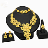 Alloy Pendant Necklaces & Stud Dangle Earrings & Rings & Link Bracelets Sets WG80561-09-1