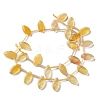 Natural Yellow Fluorite Beads Strands G-P607-A07-01-3