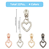 12Pcs 4 Colors Zinc Alloy Replacement Zipper Sliders FIND-FH0009-45-2