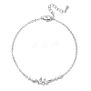 Brass Pave Clear Cubic Zirconia Link Bracelets KK-CBA6980-22P-4