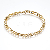 304 Stainless Steel Chain Anklets AJEW-I039-03G-1