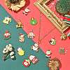 30Pcs 15 Styles Christmas Music Theme Alloy Enamel Pendants FIND-CJ0002-53-6