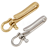   2 colors 4 Styles Brass Key Hook Shanckle Clasps KK-PH0006-85-1