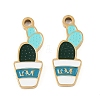 304 Stainless Steel Enamel Pendants STAS-C137-03A-G-1