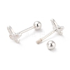 Butterfly 925 Sterling Silver Stud Earrings for Girl Women EJEW-I259-02S-3
