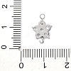 304 Stainless Steel Micro Pave Cubic Zirconia Flower Connector Charms STAS-U042-01P-02-3