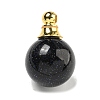 Synthetic Blue Goldstone Perfume Bottle Pendants G-K338-22G-10-1