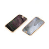 Natural Black Lip Shell Pendants with Golden Brass Edge BSHE-T014-22-2