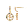 Brass Micro Pave Cubic Zirconia Stud Earring Findings KK-S364-063-3