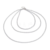 Aluminium Twisted Chain 3 Layer Necklaces NJEW-JN03269-1