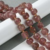 Natural Strawberry Quartz Beads Strands G-Q010-A21-01-2