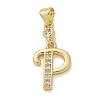 Brass Micro Pave Cubic Zirconia Pendants KK-M319-02G-P-1