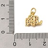 Rack Plating Brass Micro Pave Cubic Zirconia Pendants ZIRC-F142-38G-3