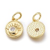 Brass Micro Pave Cubic Zirconia Charms ZIRC-H100-03-2
