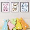 4Pcs 4 Styles PET Hollow Out Drawing Painting Stencils Sets DIY-WH0383-0043-6